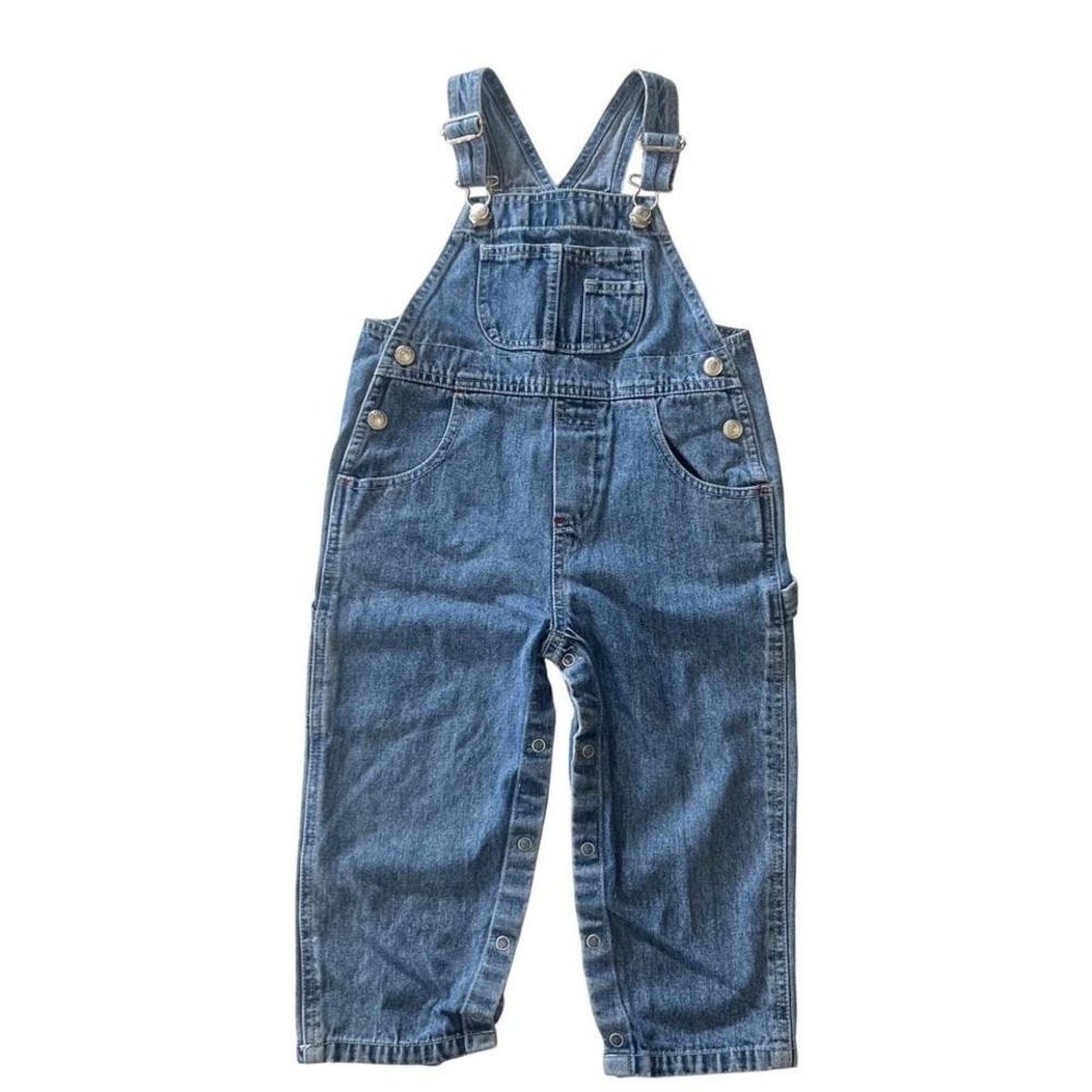 Gap Factory Kids Denim Overalls Medium Wash Carpenter Dungarees 2T 466033